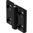 2101-400 Screw On Hinge 40x40mm 5.3mm Through Holes Black Powder Coated or Bright Chrome