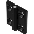 2101-600 Screw On Hinge 60x60mm 8.4mm Through Holes Black Powder Coated or Bright Chrome