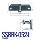 SSBRK-052-L Stainless Steel 316 10mm Internal Right Angle Bracket with 50.6mm Fixing Centres