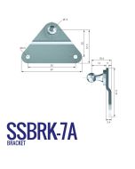 SSBRK-7A Stainless Steel 304 13mm Triangular Bracket with 55mm Fixing Centres