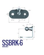 SSBRK-6 Stainless Steel 304 10mm Internal Right Angle Bracket with 38mm Fixing Centres