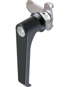 1311 Key Locking 333 L Handle Lock with 18mm Grip Height Black Powder Coated or Bright Chrome