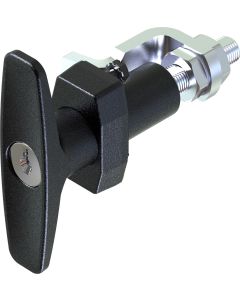 1409 Key Locking CH751 T Handle Compression Latch with Adjustable Grip Black Powder Coated