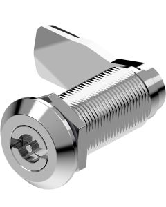 1420-50 Quarter Turn Lock 3mm Double Bit with 50mm Grip Height Black Powder Coated or Bright Chrome