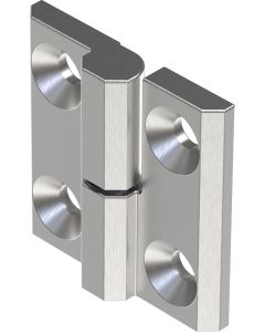 2101-500 Left or Right Opening Stainless Steel 316 Screw On Hinge 50x50mm with M6 Holes