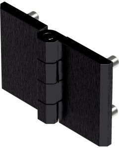 2101-5761 Screw On Hinge 50x76mm with M6 Studs Black Powder Coated or Bright Chrome