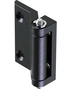 2123 Screw On Hinge 40x60mm 5mm Through Holes Black Textured Powder Coated or Bright Chrome