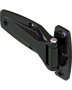 2137 Screw On Hinge 5.5mm Through Holes Black Powder Coated, Bright Chrome or Stainless Steel