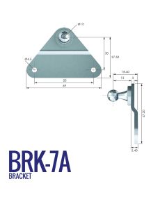 BRK-7A 13mm Triangular Bracket with 55mm Fixing Centres