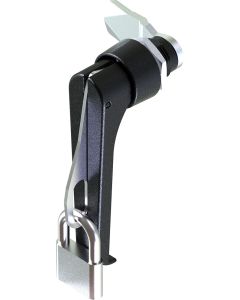 1312 L Handle Lock with 18mm Grip Height Black Textured Powder Coated or Bright Chrome