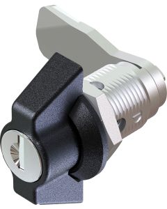 1402-30 Black KEY333 Locking Quarter Turn Lock with Wing Handle and 30mm Barrel