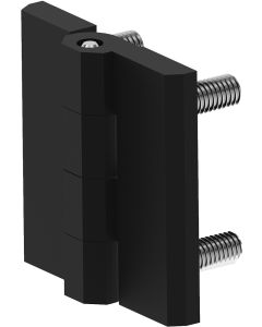 2101-401 Screw On Hinge 40x40mm with M5 Studs Black Powder Coated