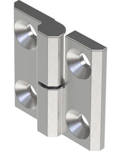 2101-500 Left or Right Opening Lift Off Stainless Steel 316 Screw On Hinge 50x50mm with 6.4mm Through Holes