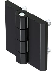 2101-501 Screw On Hinge 50x50mm with M6 Studs Black Powder Coated