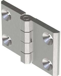 2101-576 Stainless Steel Screw On Hinge 50x76mm 6.3mm Through Holes