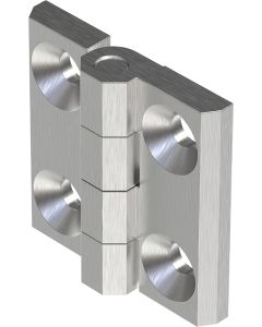 2101-600 Stainless Steel 316 Screw On Hinge 60x60mm with 8.4mm Through Holes