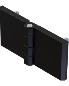 2101-61201 Screw On Hinge 60x120mm with M8 Studs Textured Black or Chrome