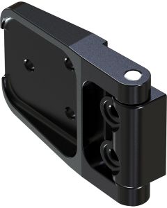 2113 Screw On Hinge 5.3mm Through Holes in Black Nylon 6 GF30