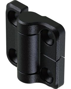 2136 Symmetric Friction Hinge 40x40mm 5.3mm Through Holes Black Textured Powder Coated