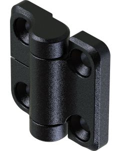 2136 Symmetric Friction Hinge 50x50mm 6.3mm Through Holes Black Textured Powder Coated