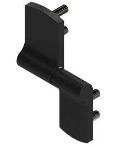 2144-A1 Asymmetric Friction Hinge M5 Studs Black Textured Powder Coated 51.2x76.6mm