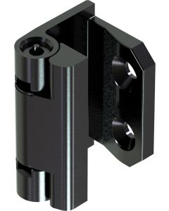 2312 External Hinge 6.4mm Through Holes 60x40mm Black Textured Powder Coated