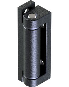 2327 External Hinge 5mm Through Holes Black Textured Powder Coated or Bright Chrome