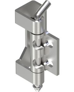 2408 Stainless Steel 304 Concealed Hinge 65mm with 6.3mm Through Holes