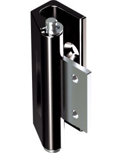 2411 Concealed Hinge 48mm with 3.2mm Through Holes Countersunk Holes Black Textured Powder Coated