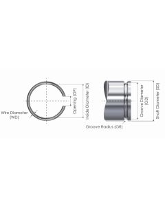 Bore Attachment Ring - 7mm Ø Bore - DIN7993