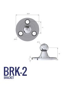 BRK-2 10mm Circular Bracket with 20mm Fixing Centres