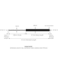 NS-16-40-100 Variable Force Gas Strut