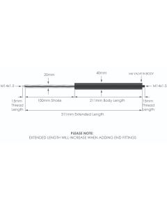 NS-20-40-100 Variable Force Gas Strut