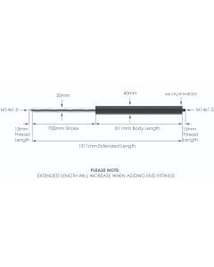 NS-20-40-700 Variable Force Gas Strut