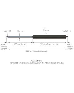 NS-FF-10-100 Fixed Force Gas Strut