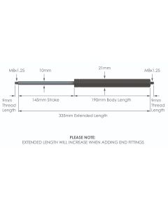 NS-FF-10-140 Fixed Force Gas Strut