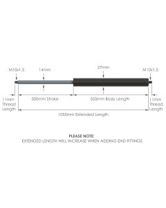 NS-FF-14-500 Fixed Force Gas Strut