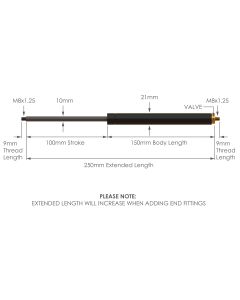 NS-V-10-100 Variable Force Gas Strut