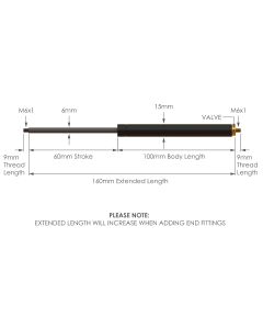 NS-V-6-60 Variable Force Gas Strut