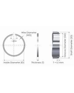 Bore Retaining Ring - 7mm Ø Bore