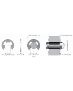 Retaining Washer 0,8mm Ø Grove - DIN6799