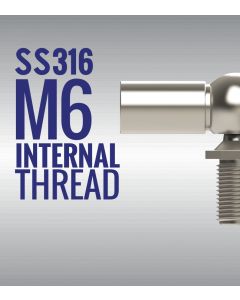 Stainless Steel 316 Ball Joint End Fittings with 6mm Thread