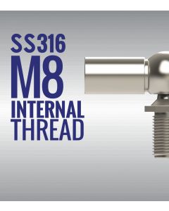 Stainless Steel 316 Ball Joint End Fittings with 8mm Thread