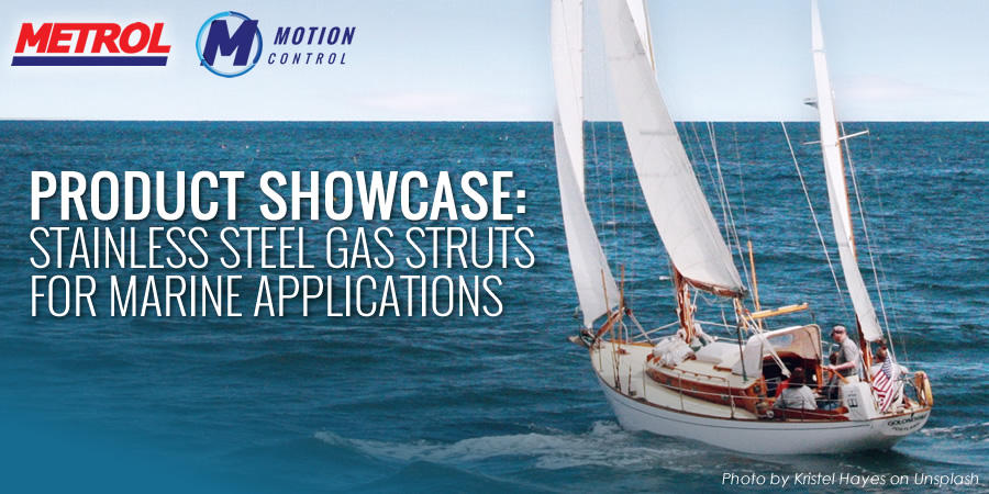 Stainless steel gas struts for marine applications