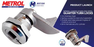 New product - Spring Loaded Quarter Turn Slam Lock 18mm